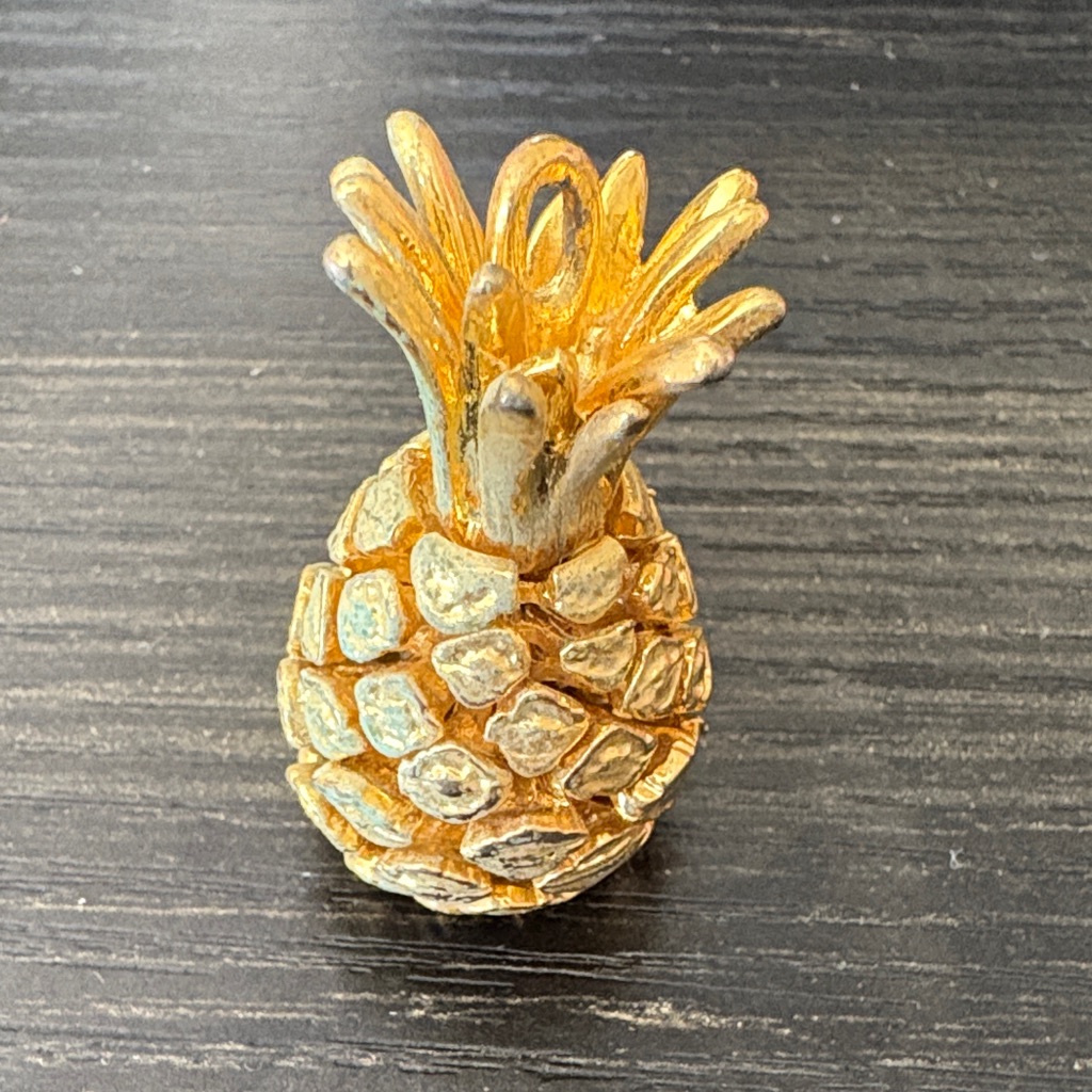 Gold Tone Pineapple Charm